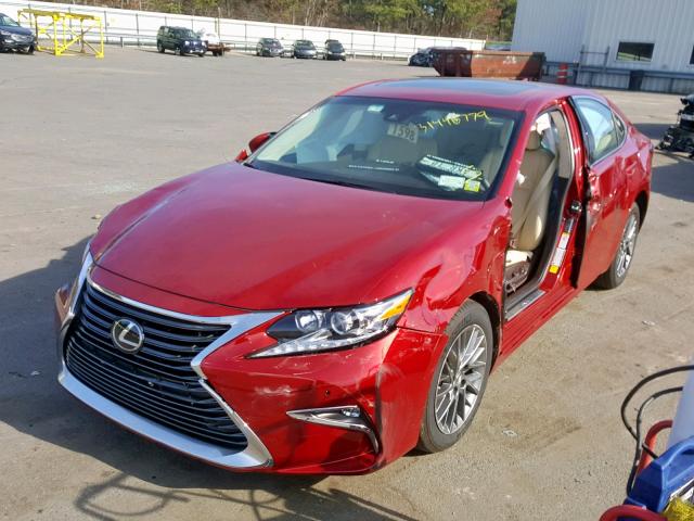 58ABK1GG8JU117562 - 2018 LEXUS ES 350 RED photo 2