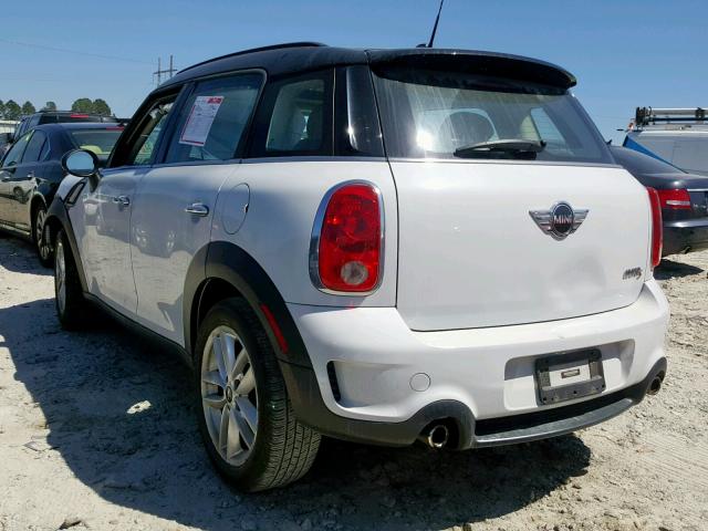 WMWZC3C51DWP22665 - 2013 MINI COOPER S C WHITE photo 3