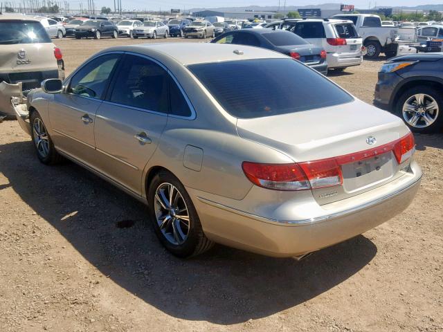 KMHFC46F79A387802 - 2009 HYUNDAI AZERA SE GOLD photo 3