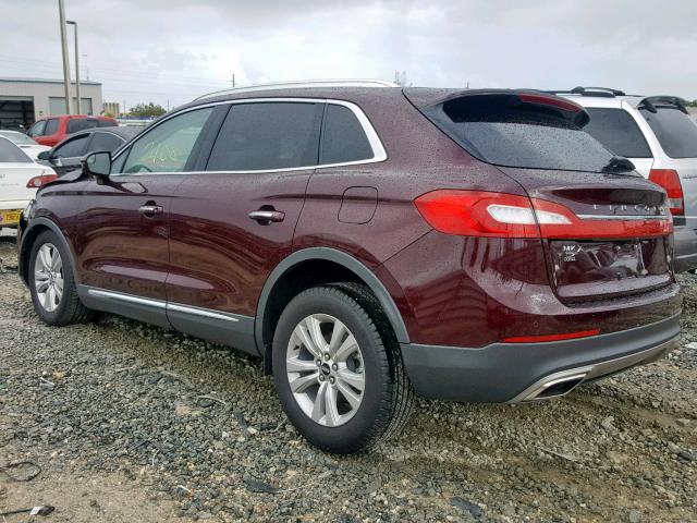 2LMPJ6JR6JBL40328 - 2018 LINCOLN MKX PREMIE BURGUNDY photo 3