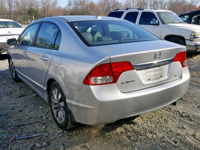 1HGFA16959L016355 - 2009 HONDA CIVIC EXL SILVER photo 3