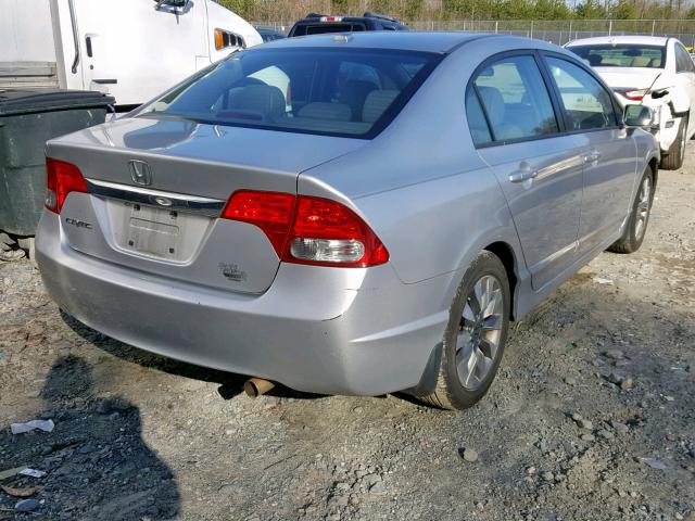 1HGFA16959L016355 - 2009 HONDA CIVIC EXL SILVER photo 4