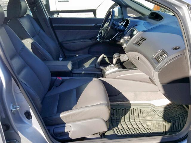 1HGFA16959L016355 - 2009 HONDA CIVIC EXL SILVER photo 5