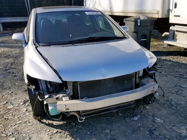 1HGFA16959L016355 - 2009 HONDA CIVIC EXL SILVER photo 9