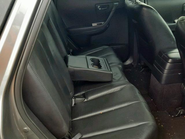 JN8AZ08W16W533486 - 2006 NISSAN MURANO SL GRAY photo 6