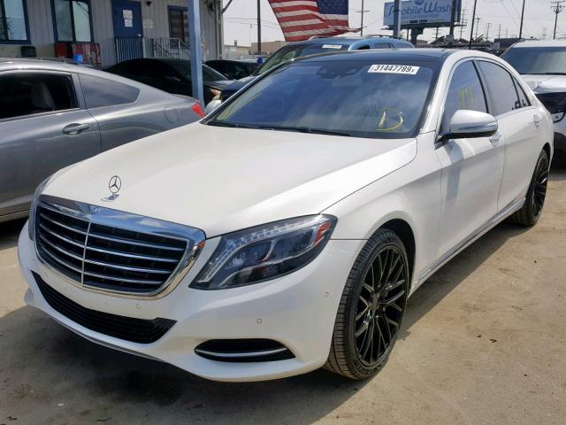 WDDUG8CB3EA011266 - 2014 MERCEDES-BENZ S 550 WHITE photo 2