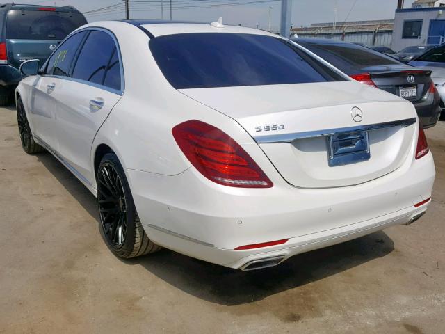 WDDUG8CB3EA011266 - 2014 MERCEDES-BENZ S 550 WHITE photo 3