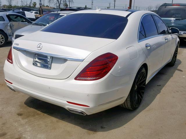 WDDUG8CB3EA011266 - 2014 MERCEDES-BENZ S 550 WHITE photo 4