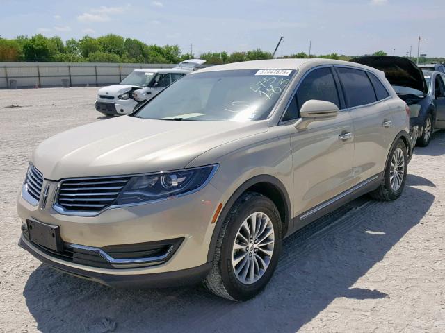 2LMTJ6KPXGBL75183 - 2016 LINCOLN MKX SELECT CREAM photo 2