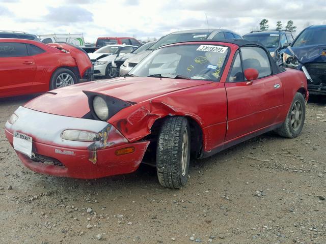 JM1NA3516L0131606 - 1990 MAZDA MX-5 MIATA RED photo 2