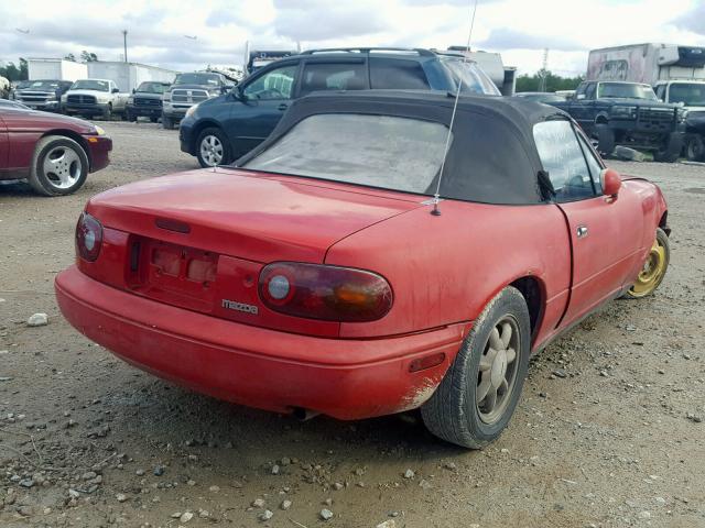 JM1NA3516L0131606 - 1990 MAZDA MX-5 MIATA RED photo 4