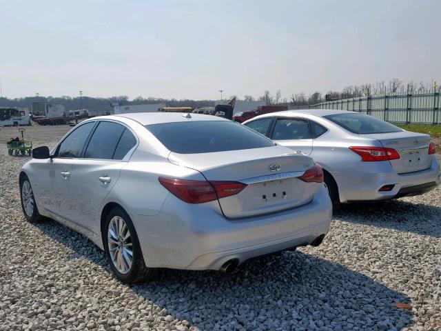 JN1EV7AP2JM351517 - 2018 INFINITI Q50 LUXE SILVER photo 3