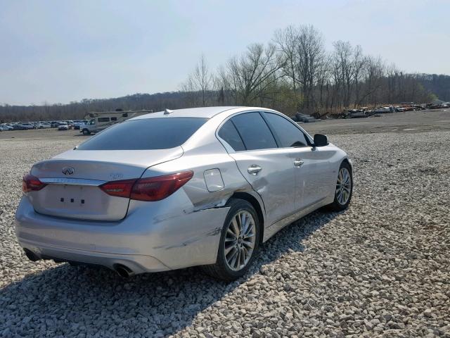 JN1EV7AP2JM351517 - 2018 INFINITI Q50 LUXE SILVER photo 4