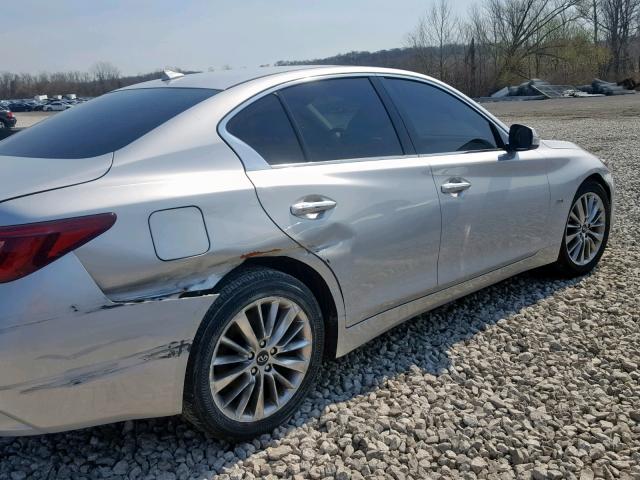 JN1EV7AP2JM351517 - 2018 INFINITI Q50 LUXE SILVER photo 9