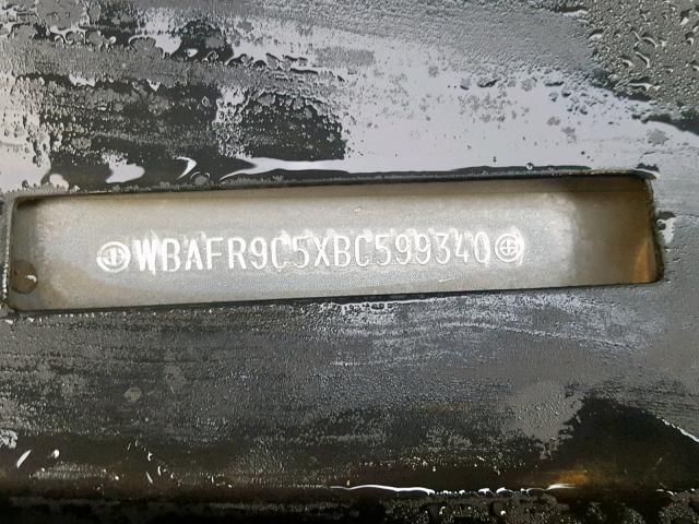 WBAFR9C5XBC599340 - 2011 BMW 550 I SILVER photo 10