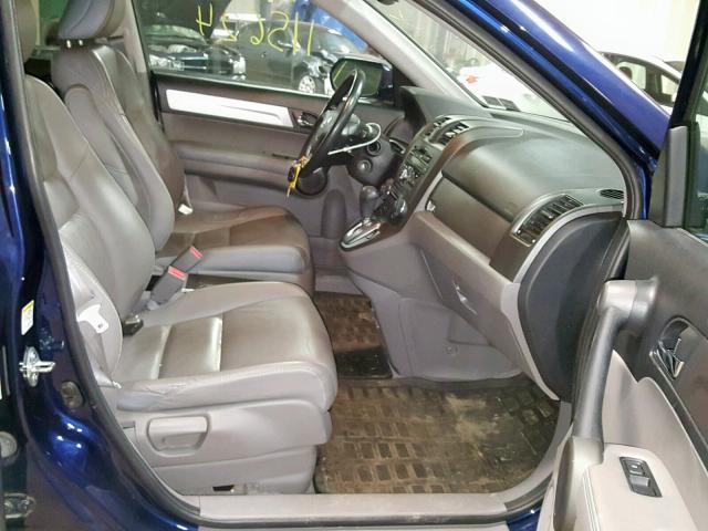 5J6RE4H78AL075038 - 2010 HONDA CR-V EXL BLUE photo 5