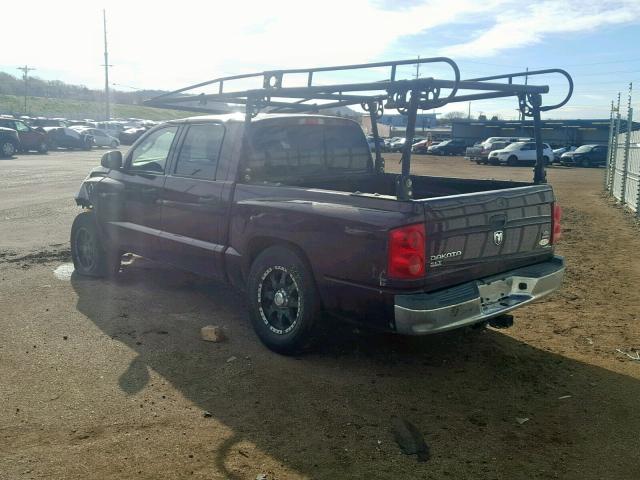 1D7HW48N45S297722 - 2005 DODGE DAKOTA QUA BROWN photo 3