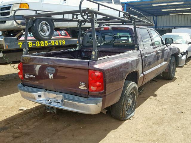 1D7HW48N45S297722 - 2005 DODGE DAKOTA QUA BROWN photo 4