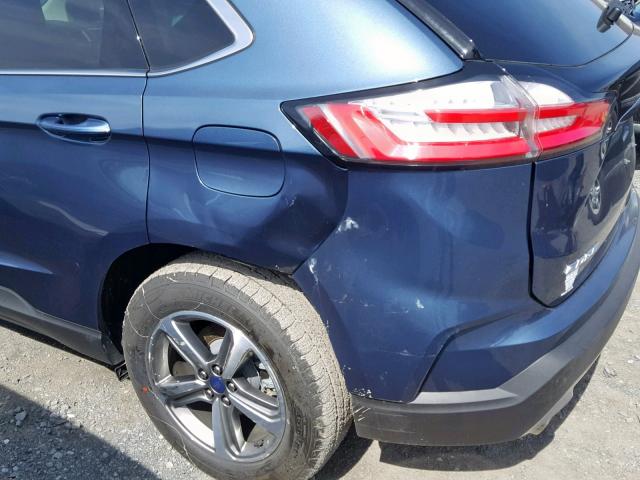 2FMPK4J93KBB19137 - 2019 FORD EDGE SEL BLUE photo 9