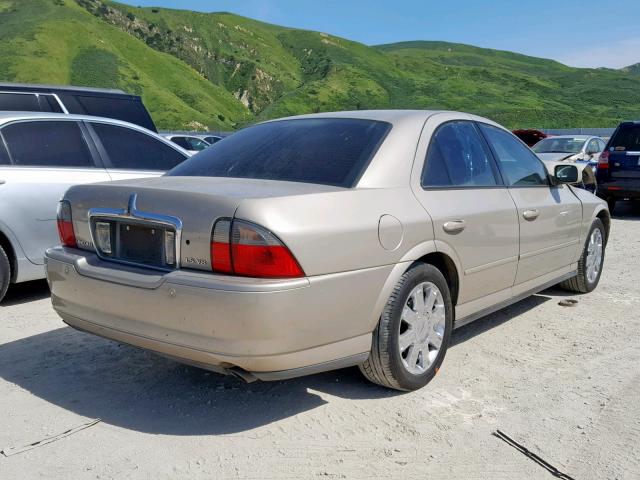 1LNHM87A85Y605067 - 2005 LINCOLN LS GOLD photo 4