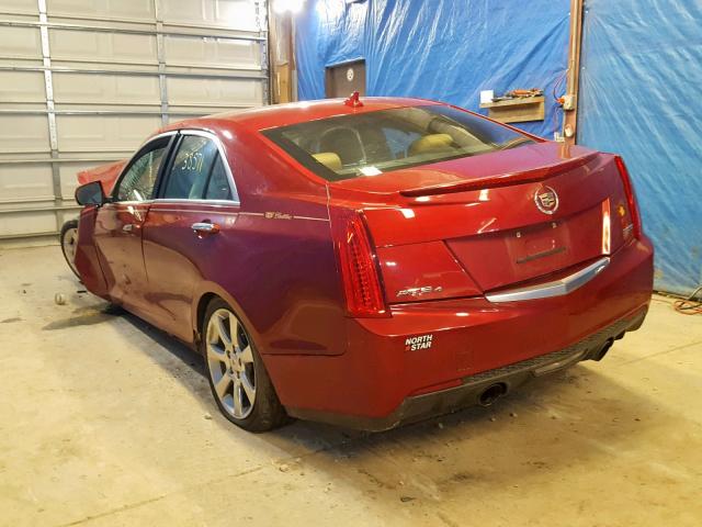 1G6AG5RX7E0123415 - 2014 CADILLAC ATS RED photo 3