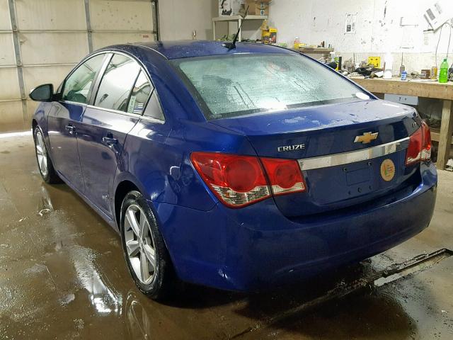 1G1PG5SC5C7137308 - 2012 CHEVROLET CRUZE LT BLUE photo 3