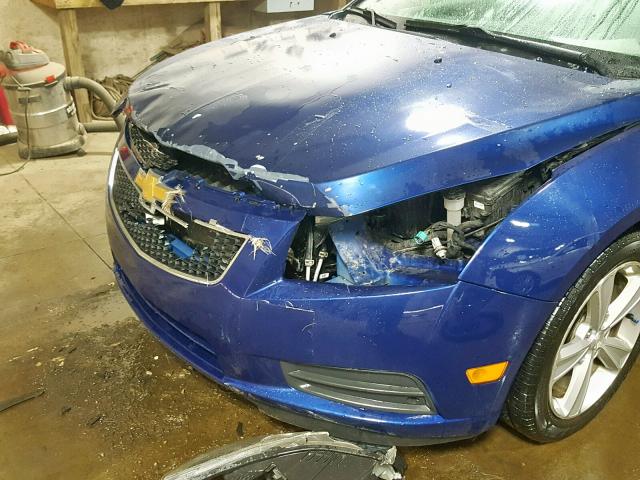 1G1PG5SC5C7137308 - 2012 CHEVROLET CRUZE LT BLUE photo 9