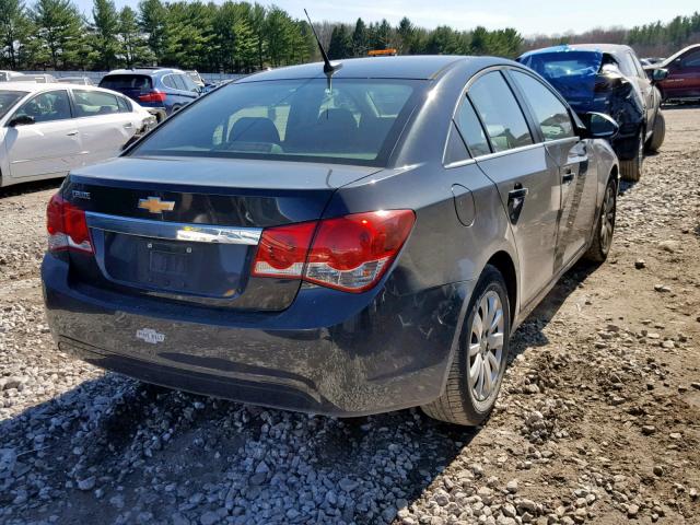 1G1PC5SH7B7151054 - 2011 CHEVROLET CRUZE LS BLACK photo 4