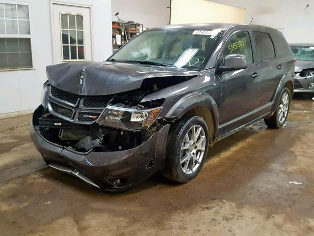 3C4PDDEG3HT615544 - 2017 DODGE JOURNEY GT GRAY photo 2