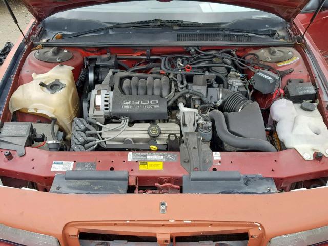 2G4WB12L0S1437565 - 1995 BUICK REGAL CUST RED photo 7