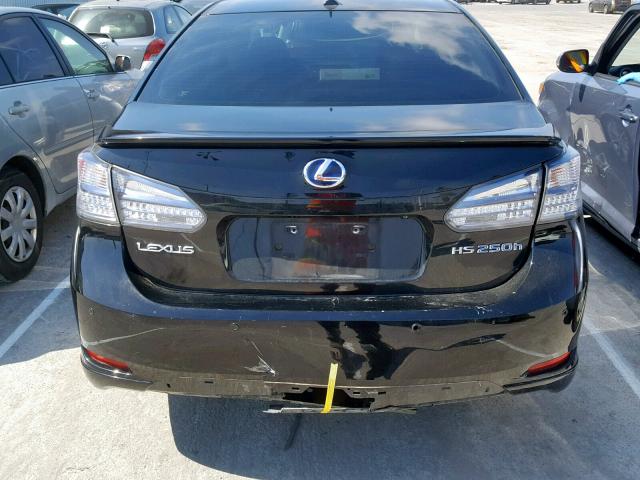 JTHBB1BA4A2021176 - 2010 LEXUS HS 250H BLACK photo 9