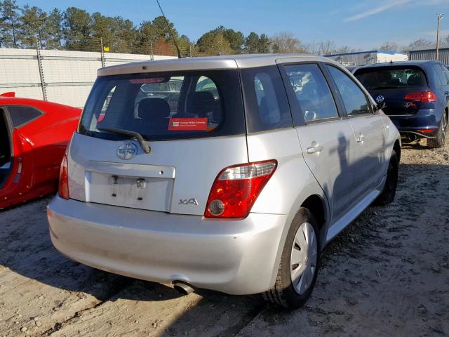 JTKKT624665005162 - 2006 TOYOTA SCION XA SILVER photo 4