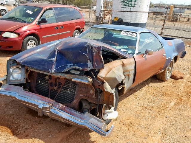 1D80U7Z497818 - 1977 CHEVROLET EL CAMINO BLUE photo 2