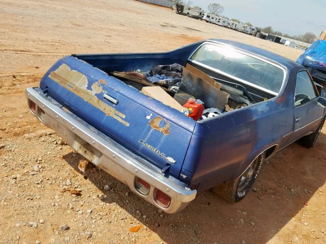 1D80U7Z497818 - 1977 CHEVROLET EL CAMINO BLUE photo 4