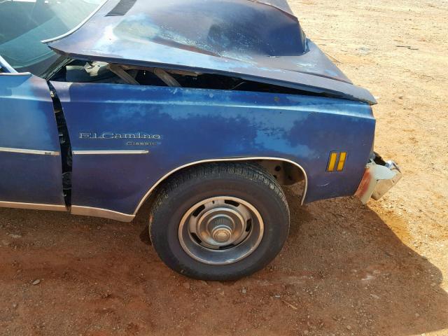 1D80U7Z497818 - 1977 CHEVROLET EL CAMINO BLUE photo 9