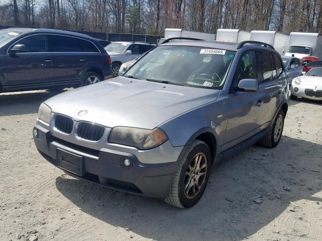 WBXPA73405WC52473 - 2005 BMW X3 2.5I GRAY photo 2