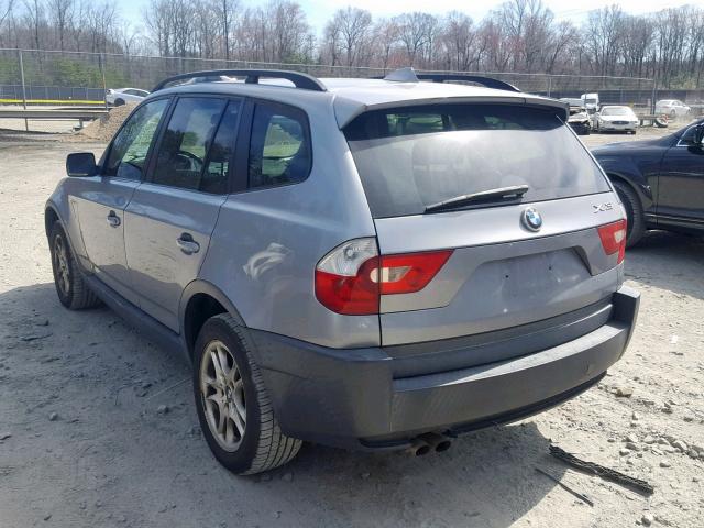 WBXPA73405WC52473 - 2005 BMW X3 2.5I GRAY photo 3