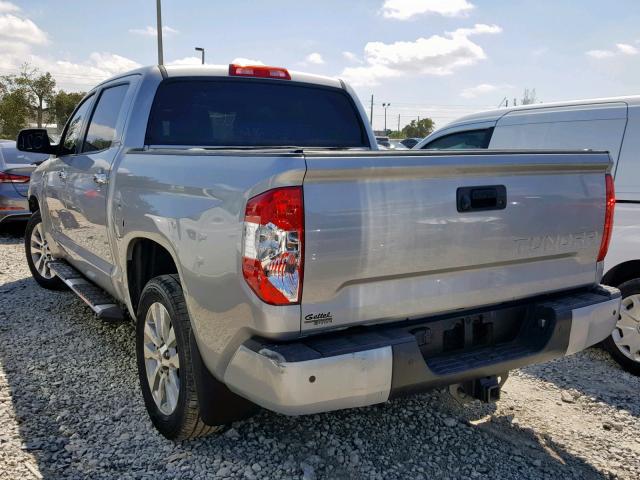 5TFFY5F17FX187642 - 2015 TOYOTA TUNDRA CRE SILVER photo 3