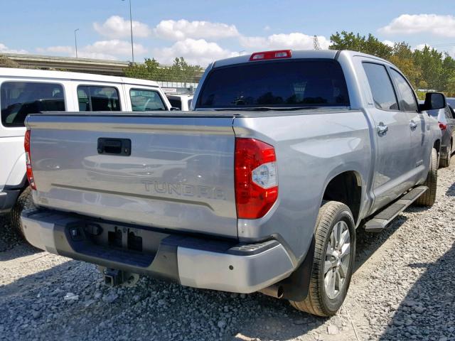 5TFFY5F17FX187642 - 2015 TOYOTA TUNDRA CRE SILVER photo 4