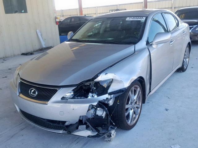 JTHBK262985065031 - 2008 LEXUS IS 250 SILVER photo 2