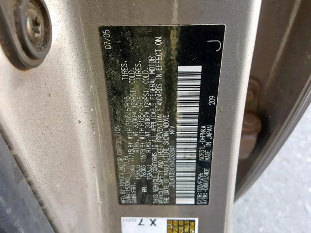 JTLKT324764032841 - 2006 TOYOTA SCION XB 灰色 照片 10