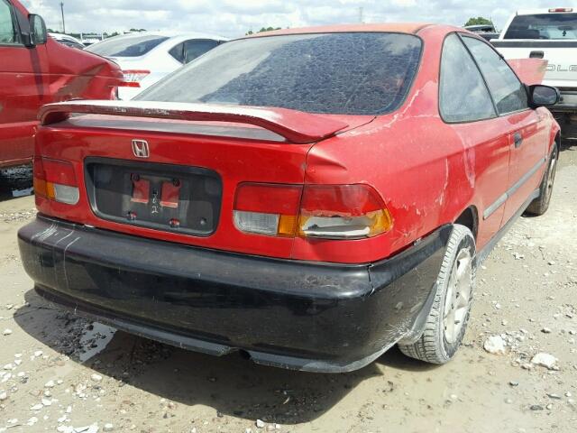 1HGEJ6224TL022656 - 1996 HONDA CIVIC DX RED photo 4