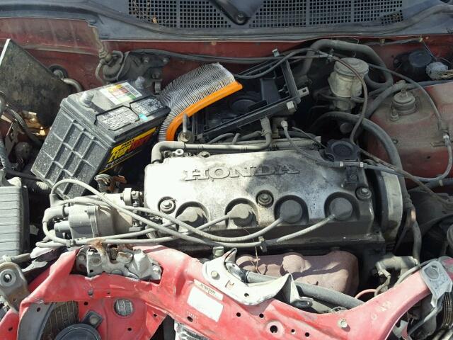 1HGEJ6224TL022656 - 1996 HONDA CIVIC DX RED photo 7