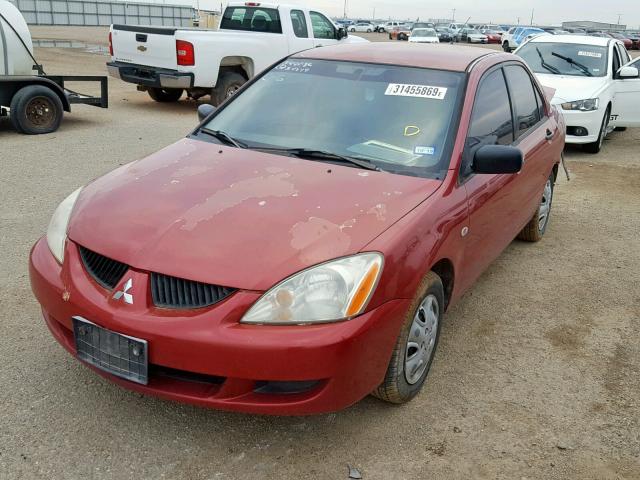 JA3AJ26E05U034762 - 2005 MITSUBISHI LANCER ES MAROON photo 2