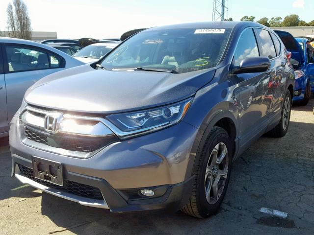 7FARW1H86JE001618 - 2018 HONDA CR-V EXL GRAY photo 2