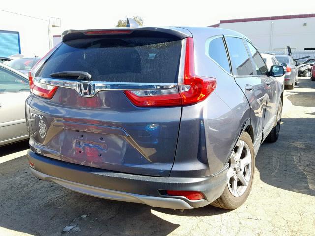 7FARW1H86JE001618 - 2018 HONDA CR-V EXL GRAY photo 4