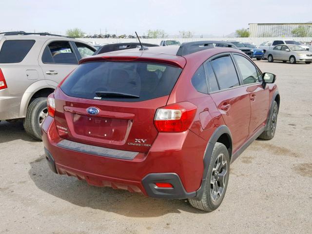 JF2GPAPC8F8293349 - 2015 SUBARU XV CROSSTR RED photo 4