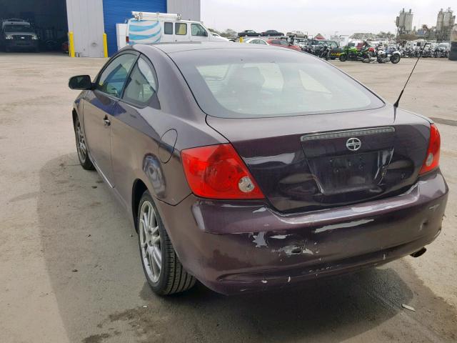 JTKDE177970205993 - 2007 TOYOTA SCION TC ბურგუნდია ფოტო 3