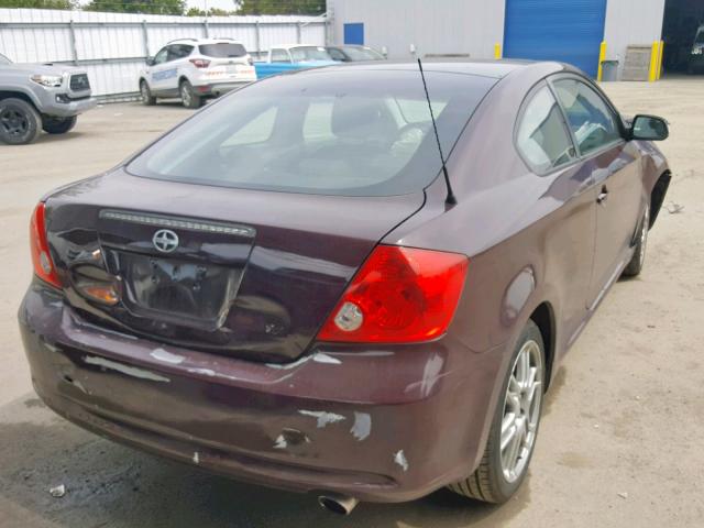 JTKDE177970205993 - 2007 TOYOTA SCION TC ბურგუნდია ფოტო 4