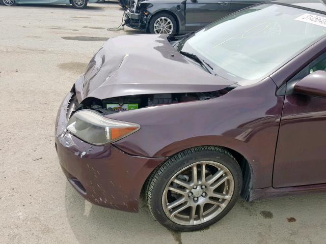 JTKDE177970205993 - 2007 TOYOTA SCION TC ბურგუნდია ფოტო 9